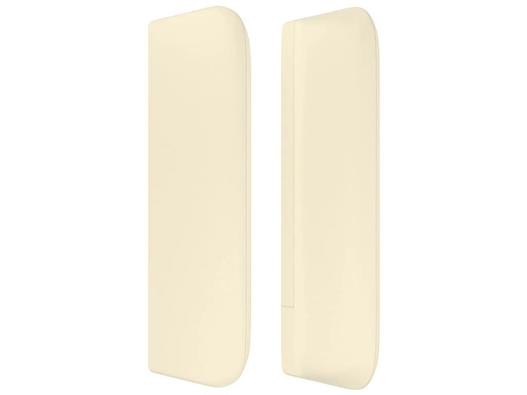 Kopfteil mit Ohren Creme 163x16x78/88 cm Kunstleder