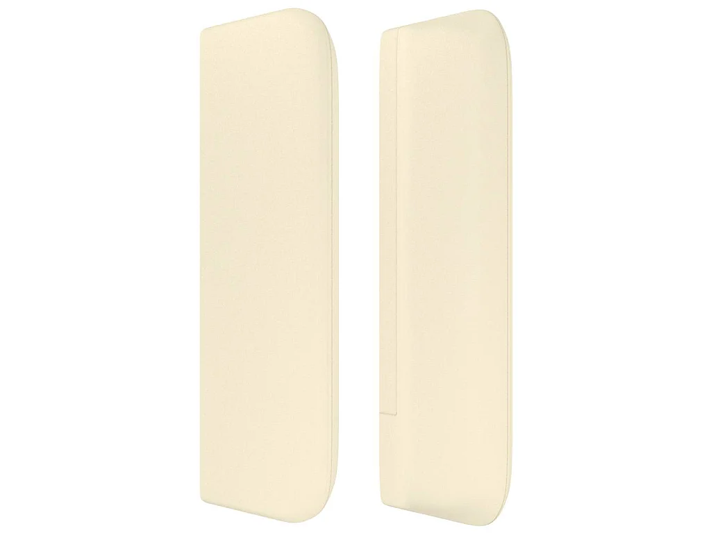 Tête de lit avec oreilles Crème 163x16x78/88 cm Similicuir