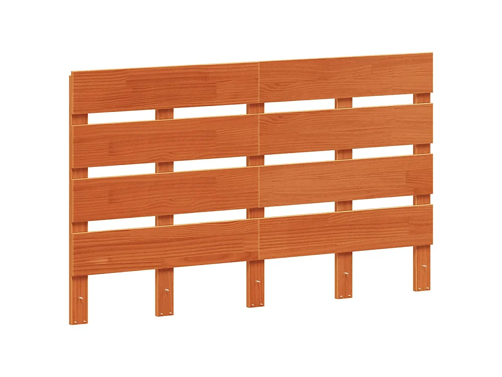 Hoofdbord 135 cm massief grenenhout wasbruin