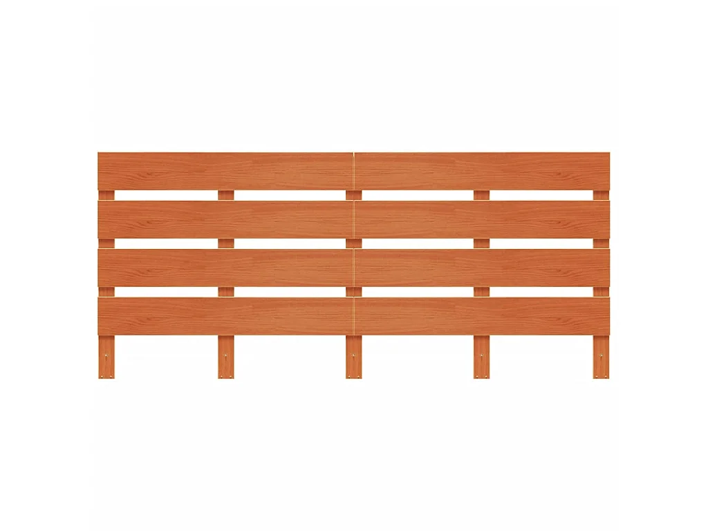 Hoofdbord 135 cm massief grenenhout wasbruin