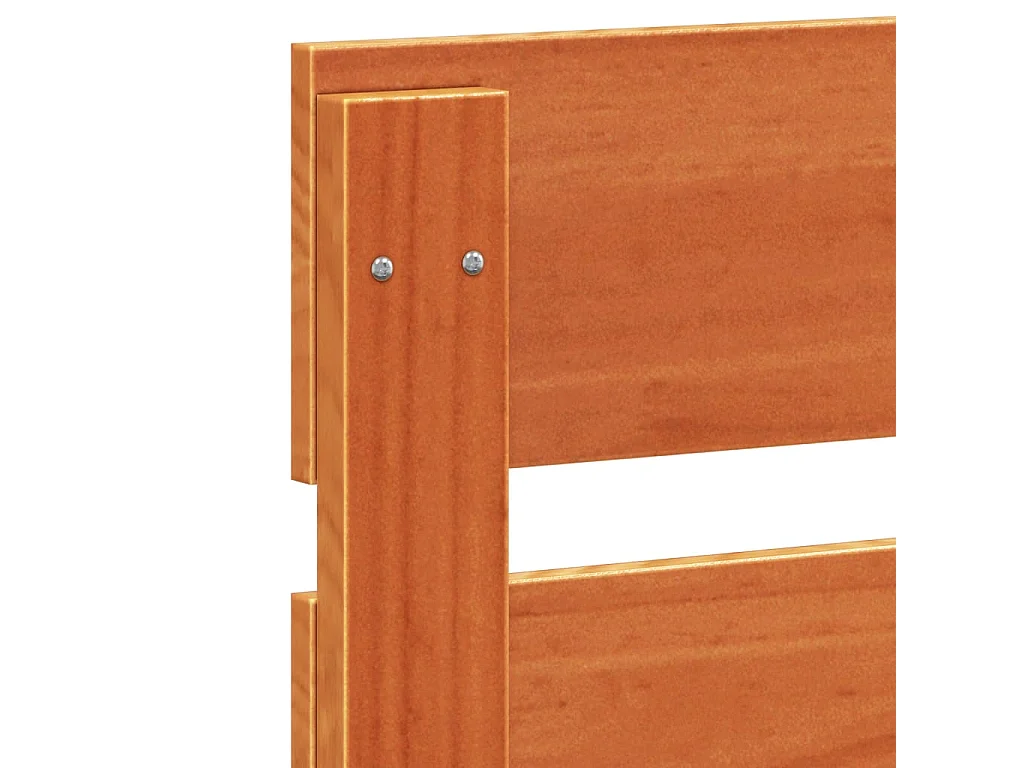 Hoofdbord 135 cm massief grenenhout wasbruin