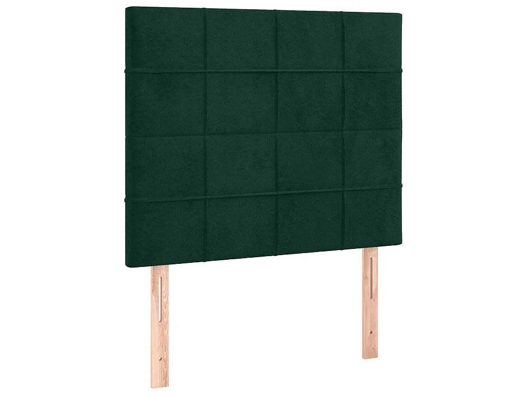 Tête de lit à LED Vert foncé 80x5x118/128 cm Velours