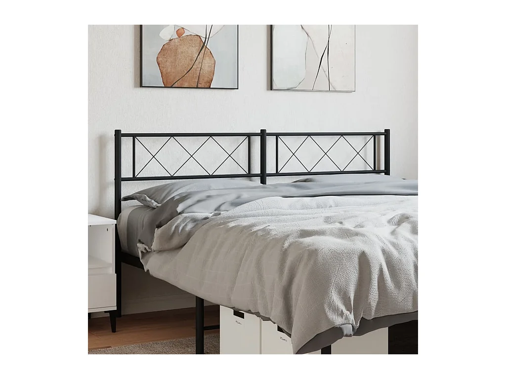 Tête de lit métal noir 140 cm