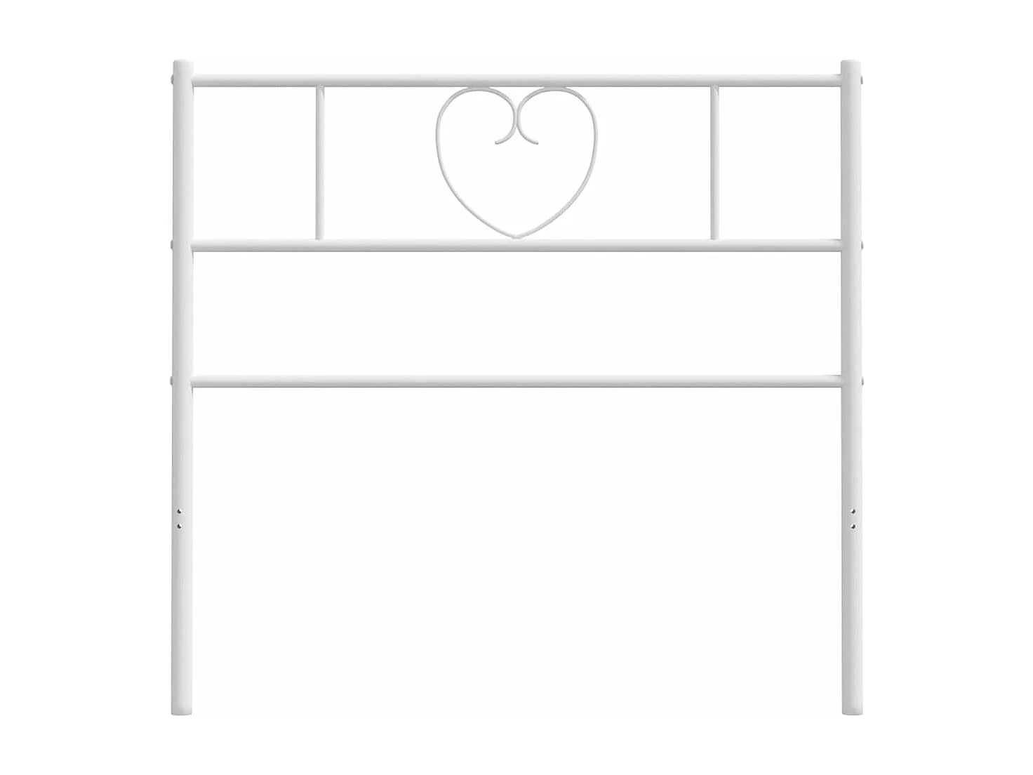 Cabeceira de cama 100 cm metal branco