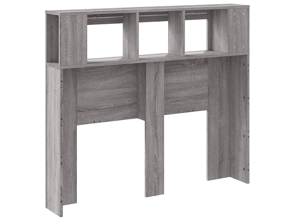 LED-Kopfteil Grau Sonoma 120x18,5x103,5 cm Holzwerkstoff