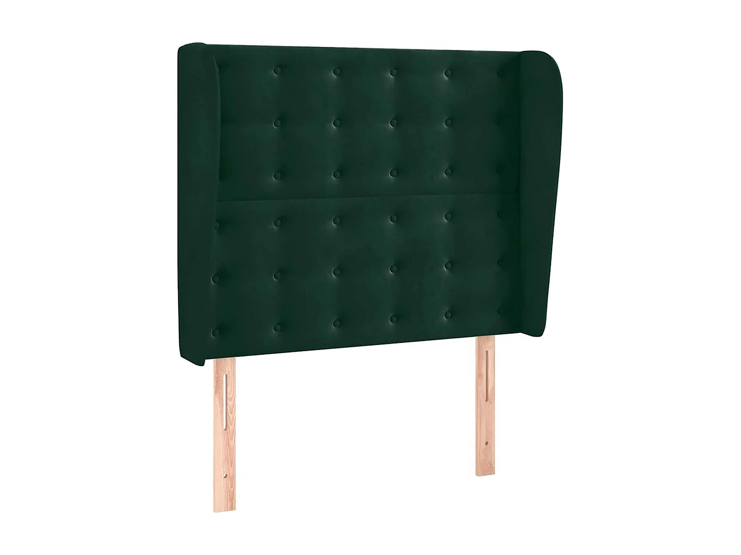 Hoofdbord met randen 83x23x118/128 cm fluweel donkergroen