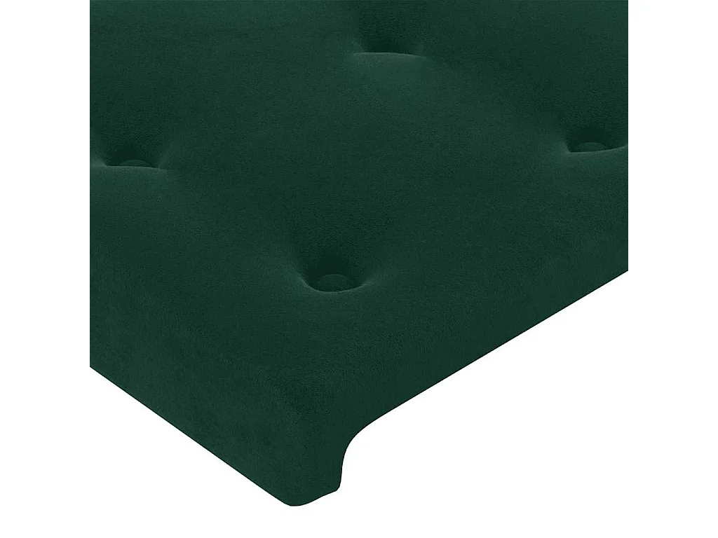 Hoofdbord met randen 83x23x118/128 cm fluweel donkergroen