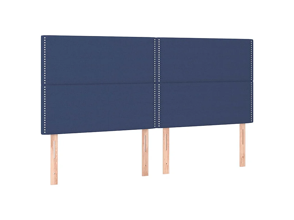 Kopfteil Blau 180x5x118/128 cm Stoff