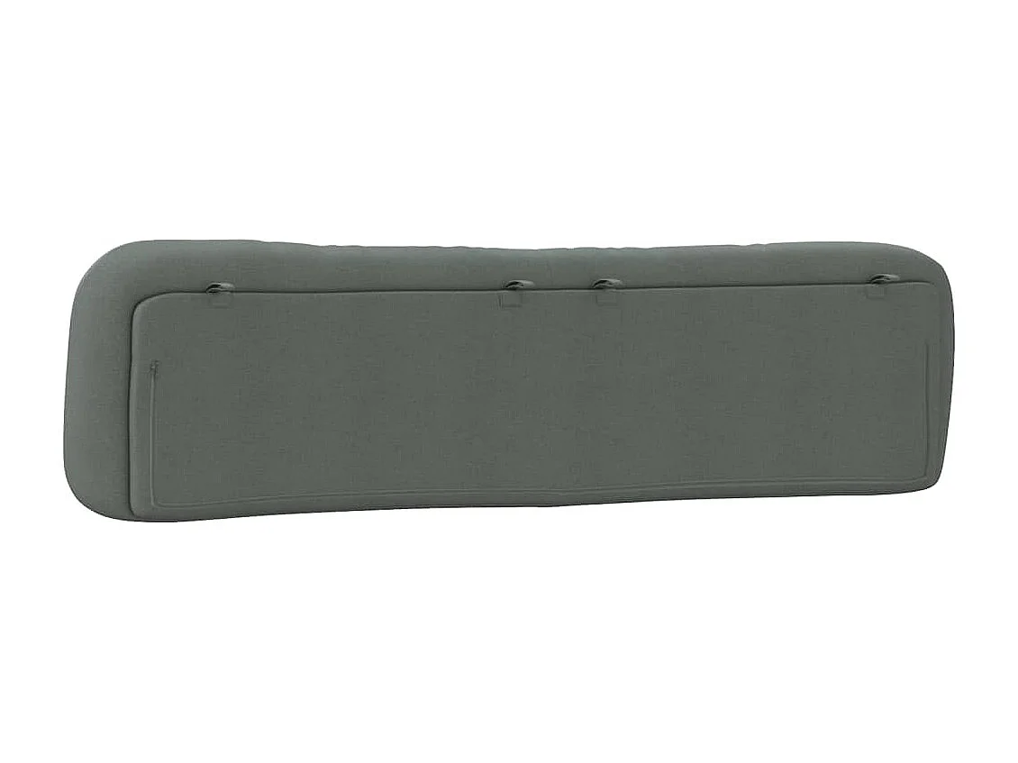 Coussin de tête de lit Hvar gris foncé 200 cm tissu