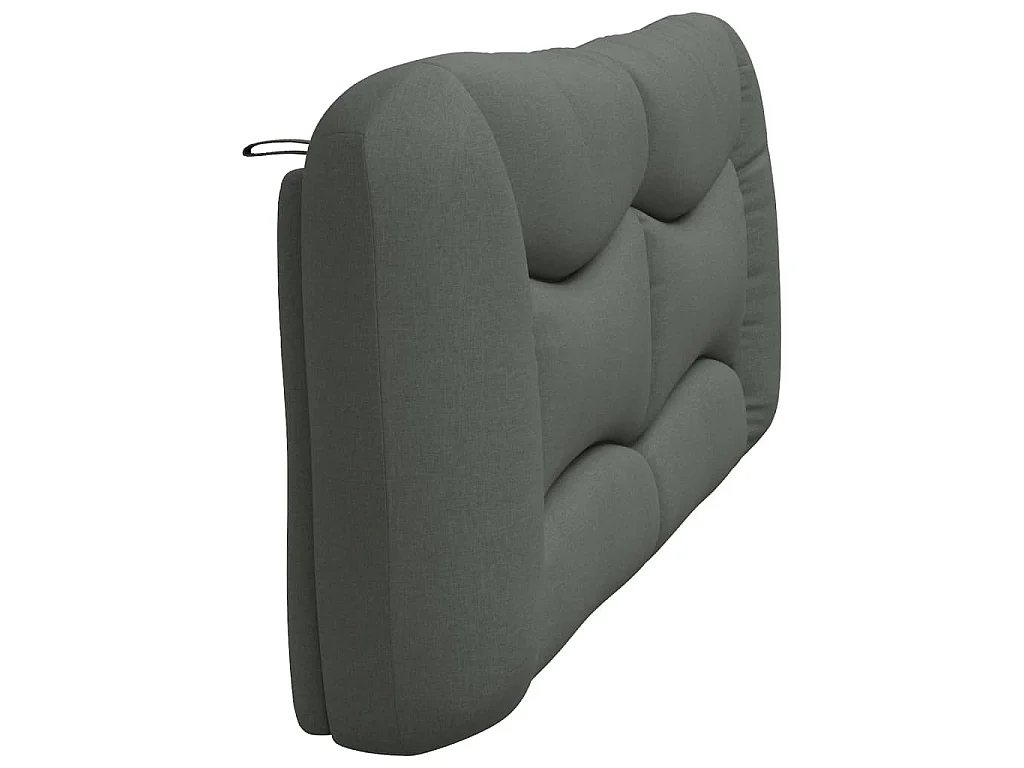 Kopfteil-Kissen "Hvar" Dunkelgrau 200 cm Stoff