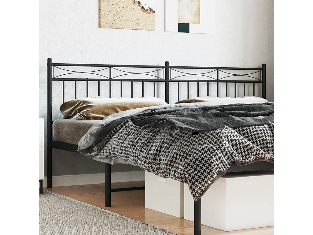 Kopfteil Metall Schwarz 200 cm