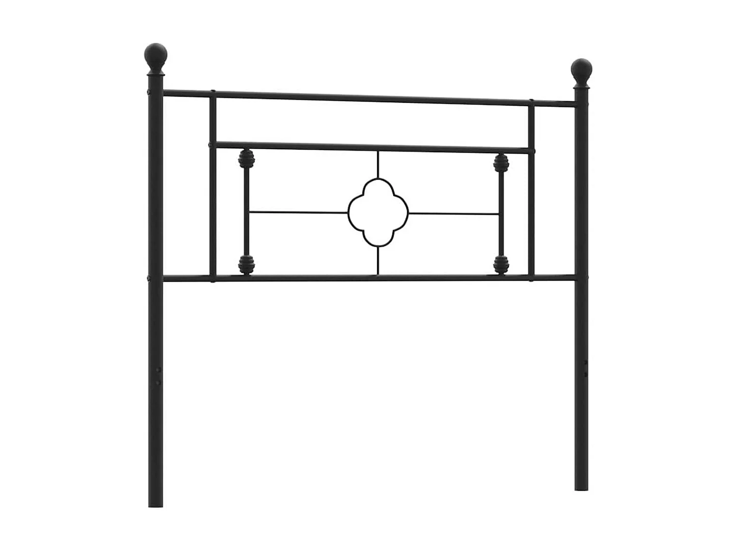 Cabeceira de substituição 107 cm metal preto