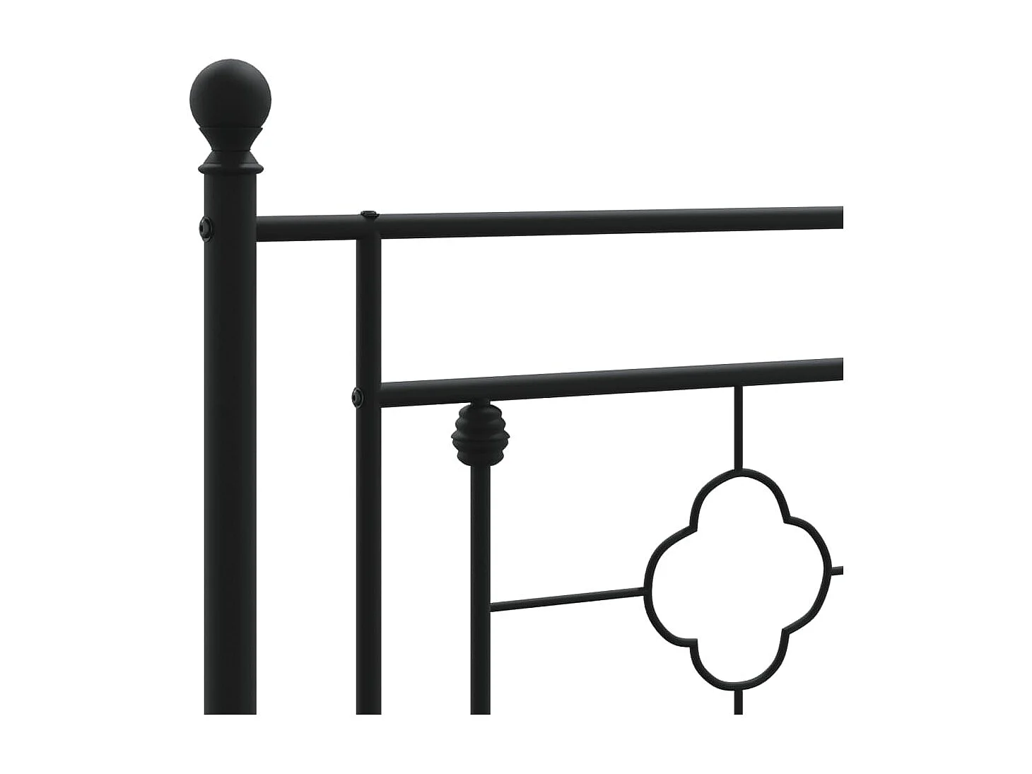Cabeceira de substituição 107 cm metal preto