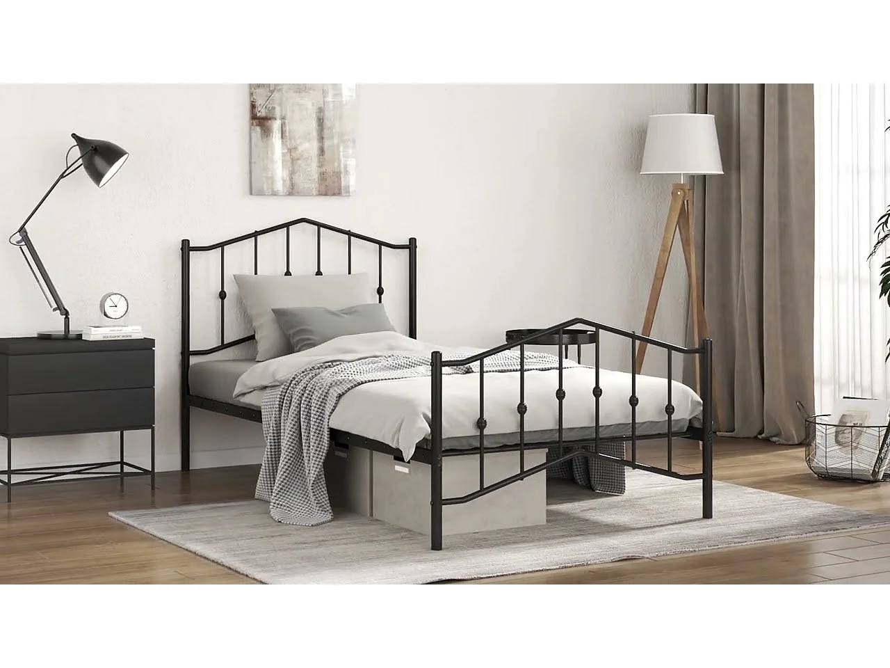 Tête de lit de remplacement métal blanc 100 cm