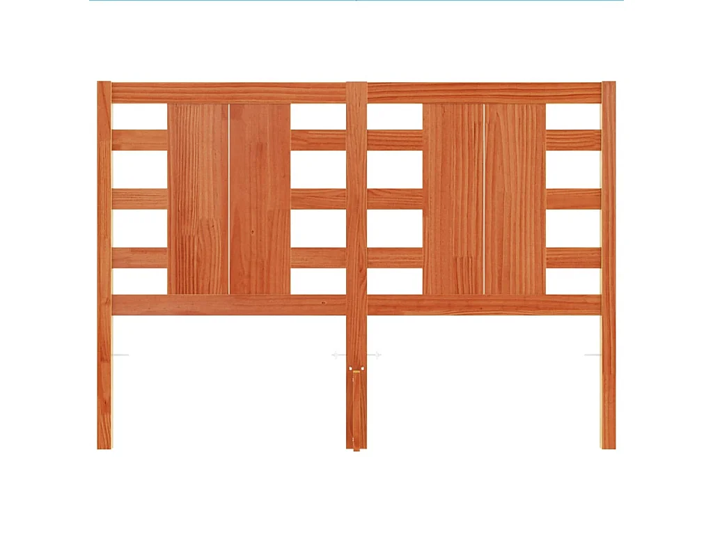 Cabecero de cama madera maciza de pino marrón cera 135 cm