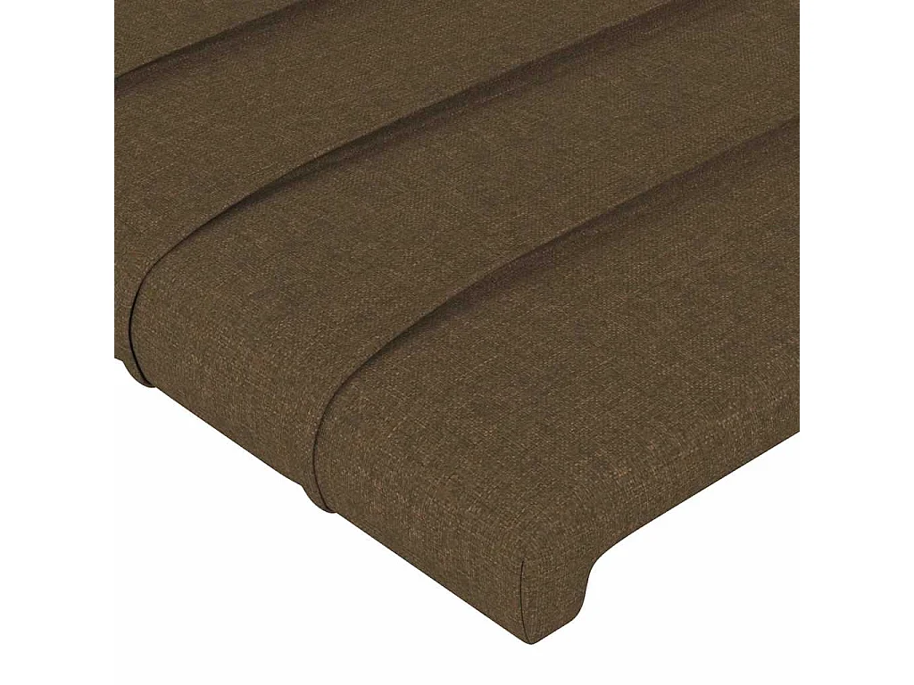 Tête de lit marron foncé 160 x 5 x 118/128 cm Tissu