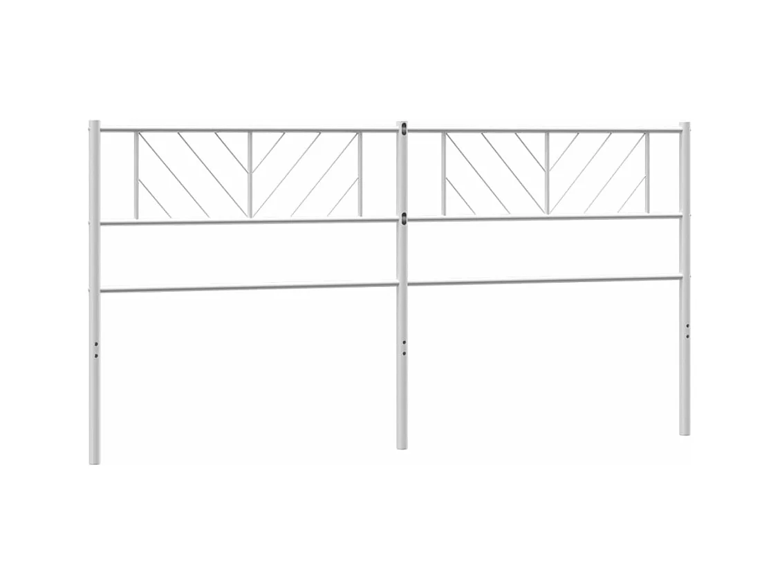 Testiera in Metallo Bianco 200 cm