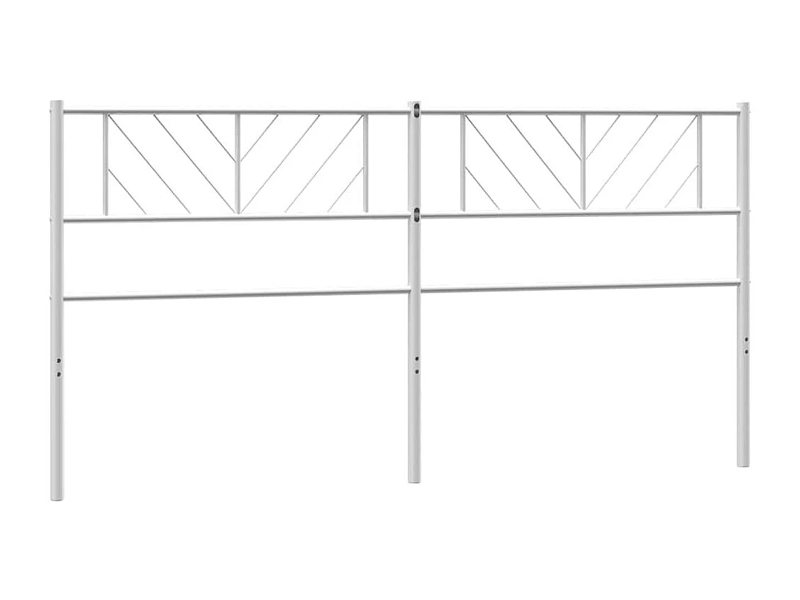 Tête de lit de remplacement métal blanc 200 cm