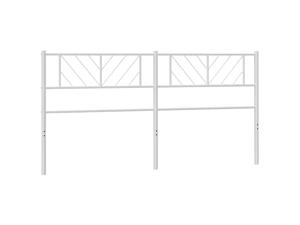 Ersatz-Kopfteil Metall Weiß 200 cm