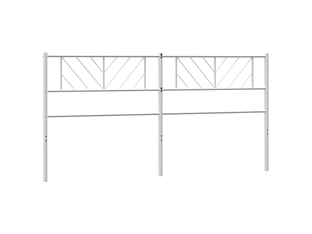 Ersatz-Kopfteil Metall Weiß 200 cm