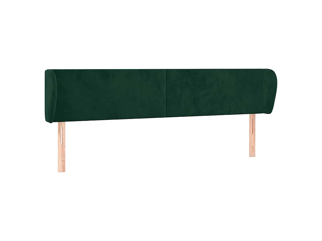 Testiera ad Orecchio Verde Scuro 163x23x78/88 cm in Velluto