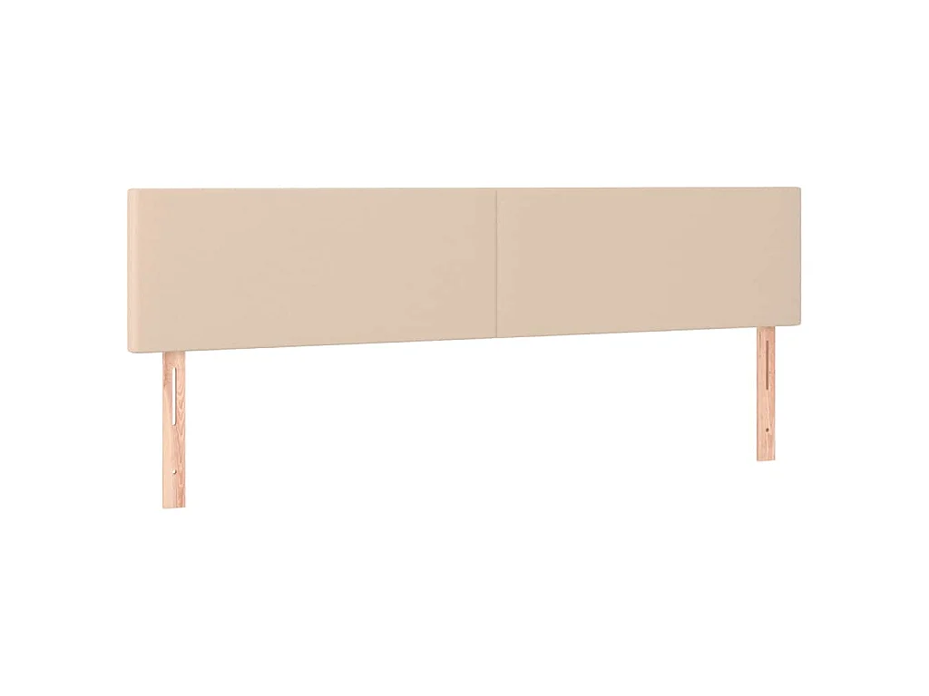 Hoofdbord LED 180x5x78/88 cm kunstleer cappuccinokleurig