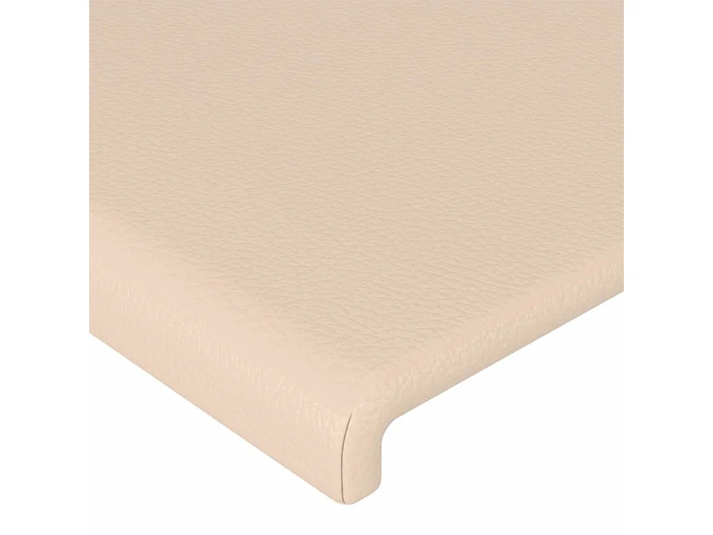 Hoofdbord LED 180x5x78/88 cm kunstleer cappuccinokleurig