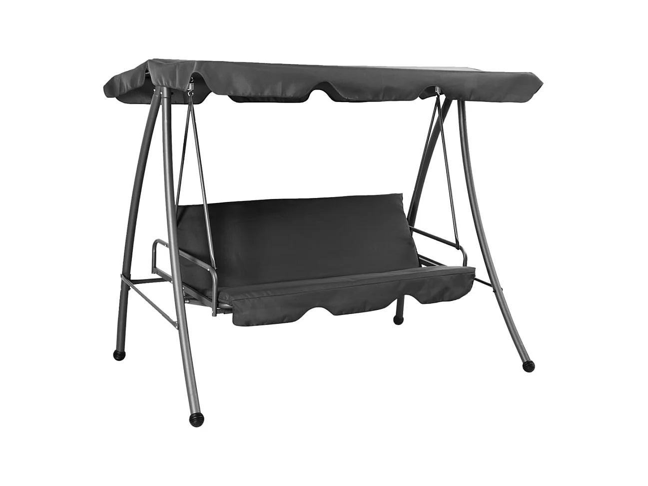 Balancelle de jardin avec auvent Anthracite 192x118x175cm Acier