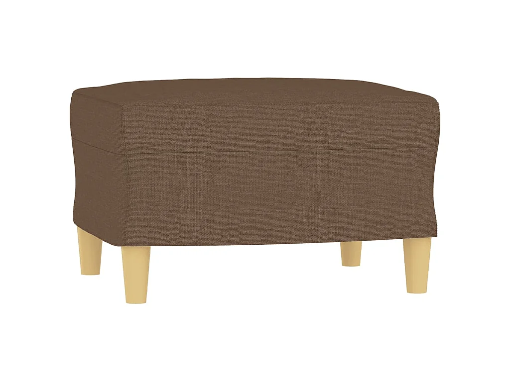 Ensemble de canapés 3 pcs avec coussins marron tissu