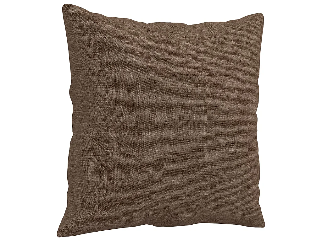 Ensemble de canapés 3 pcs avec coussins marron tissu