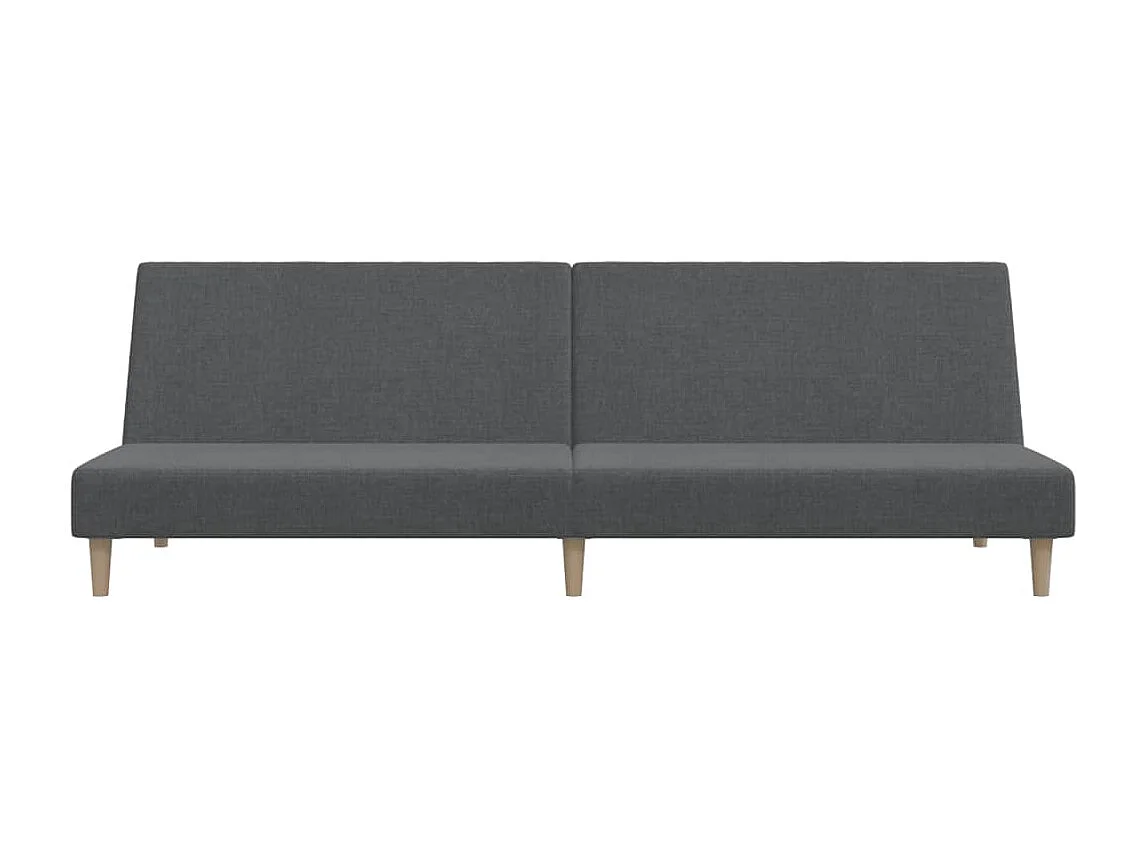 Schlafsofa 2-Sitzer Hellgrau Stoff