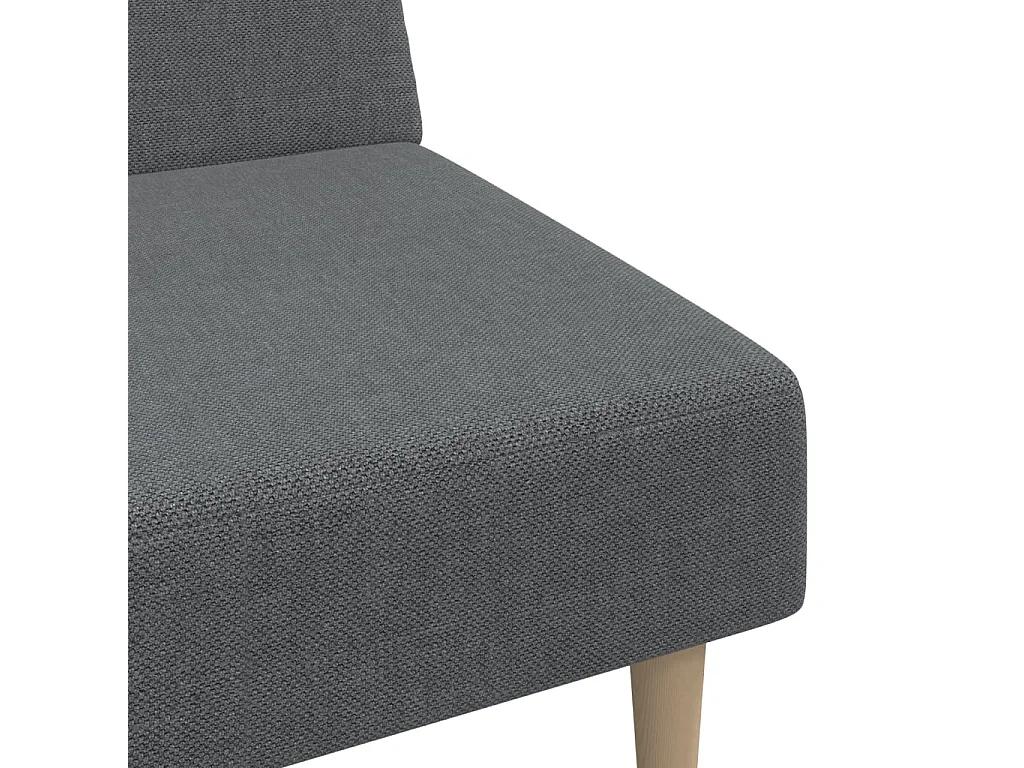 Schlafsofa 2-Sitzer Hellgrau Stoff