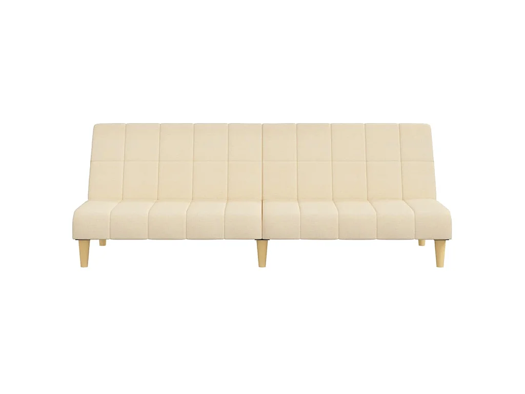 Canapé convertible clic-clac 2 places en tissu crème