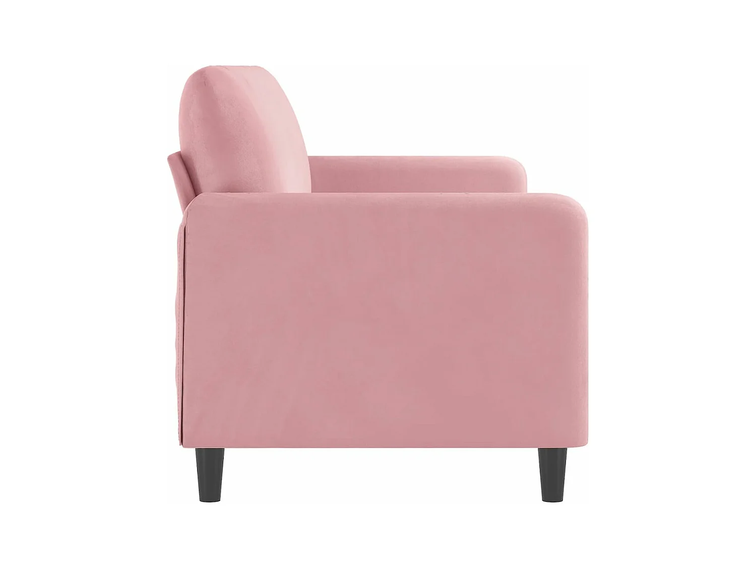 Sofá de 3 plazas terciopelo rosa 180 cm