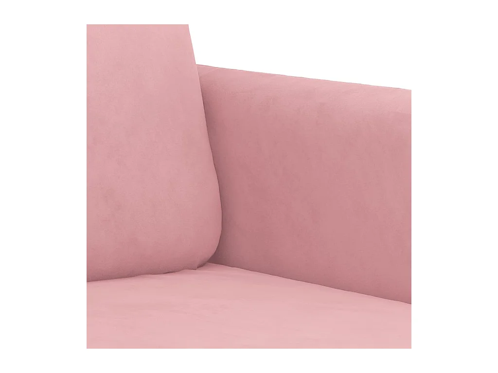Sofá de 3 plazas terciopelo rosa 180 cm