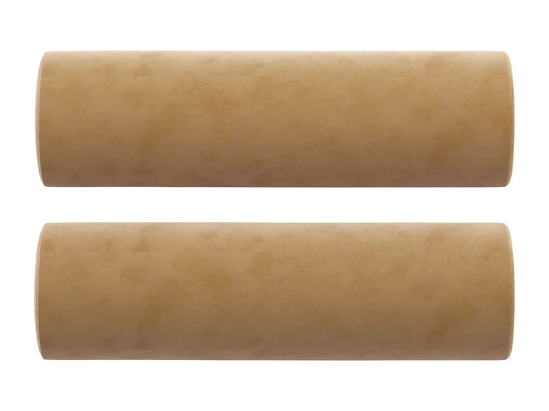 Canapé 2 places avec oreillers décoratifs brun 120 cm velours