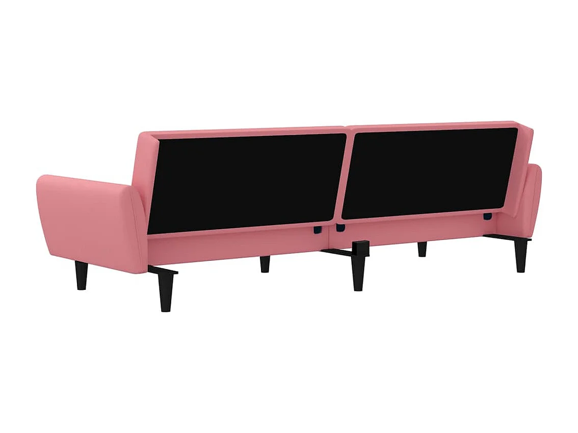 Schlafsofa 2-Sitzer Rosa Samt