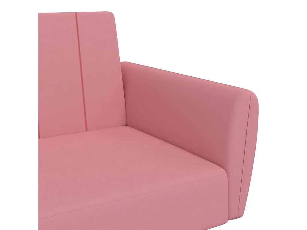 Schlafsofa 2-Sitzer Rosa Samt