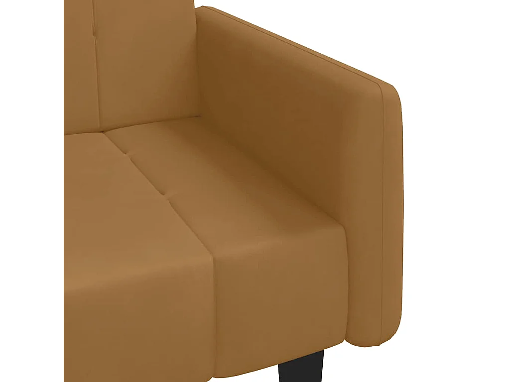 Canapé-lit à 2 places marron velours