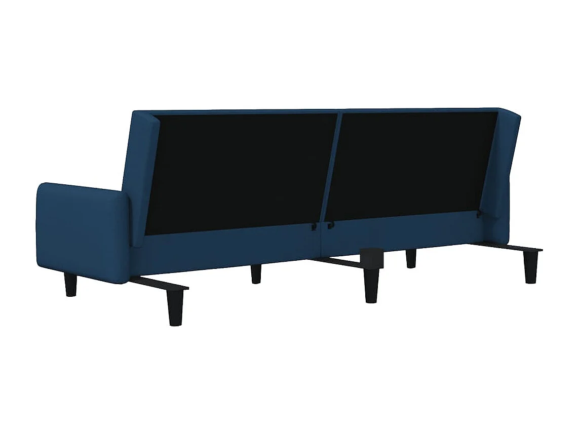 Schlafsofa 2-Sitzer Blau Samt