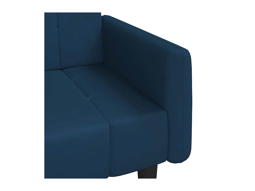 Canapé-lit à 2 places Bleu Velours