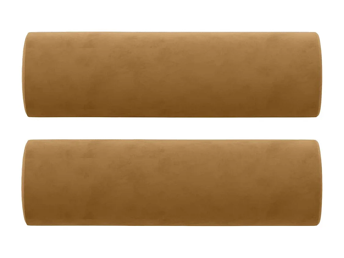 Canapé 2 places avec oreillers décoratifs brun 140 cm velours