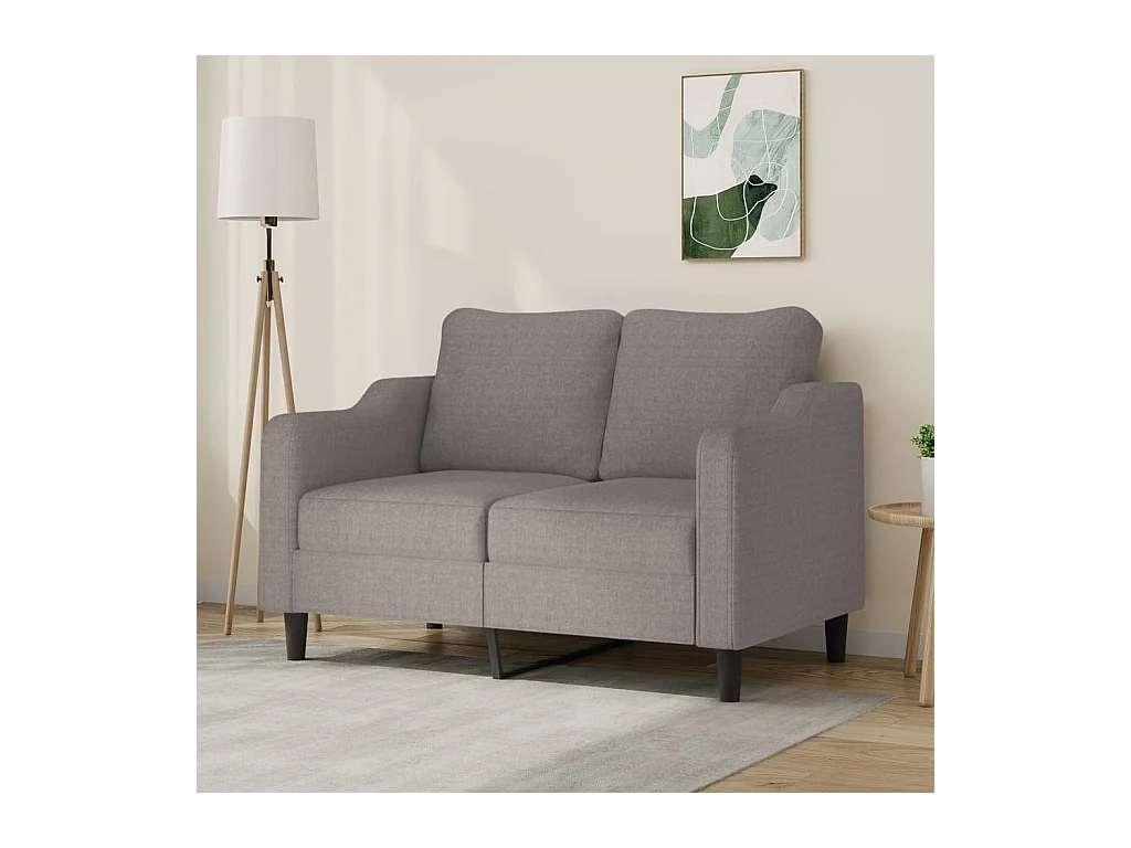 Canapé à 2 places Taupe 140 cm Tissu