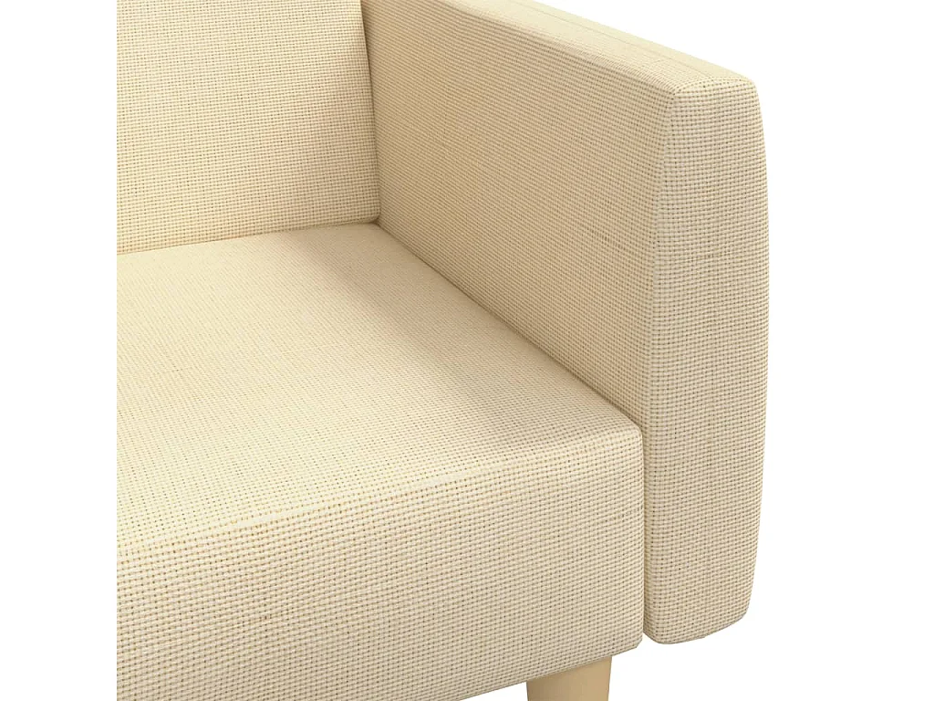 Schlafsofa 2-Sitzer Creme Stoff