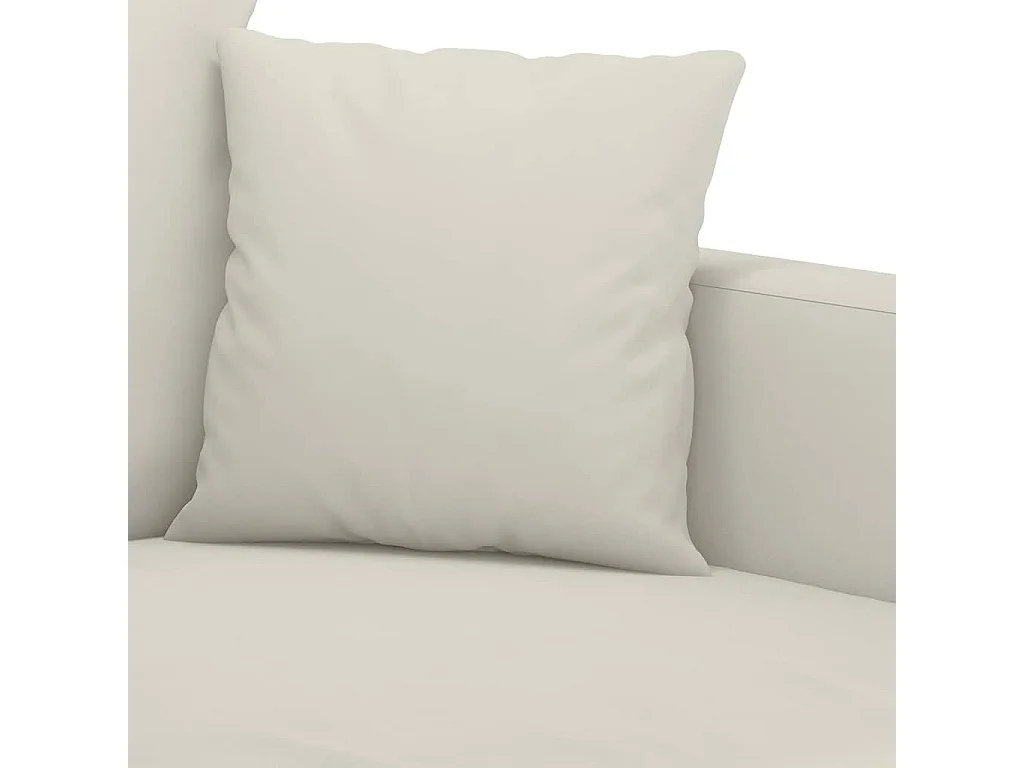 Sillón de terciopelo color crema 60 cm