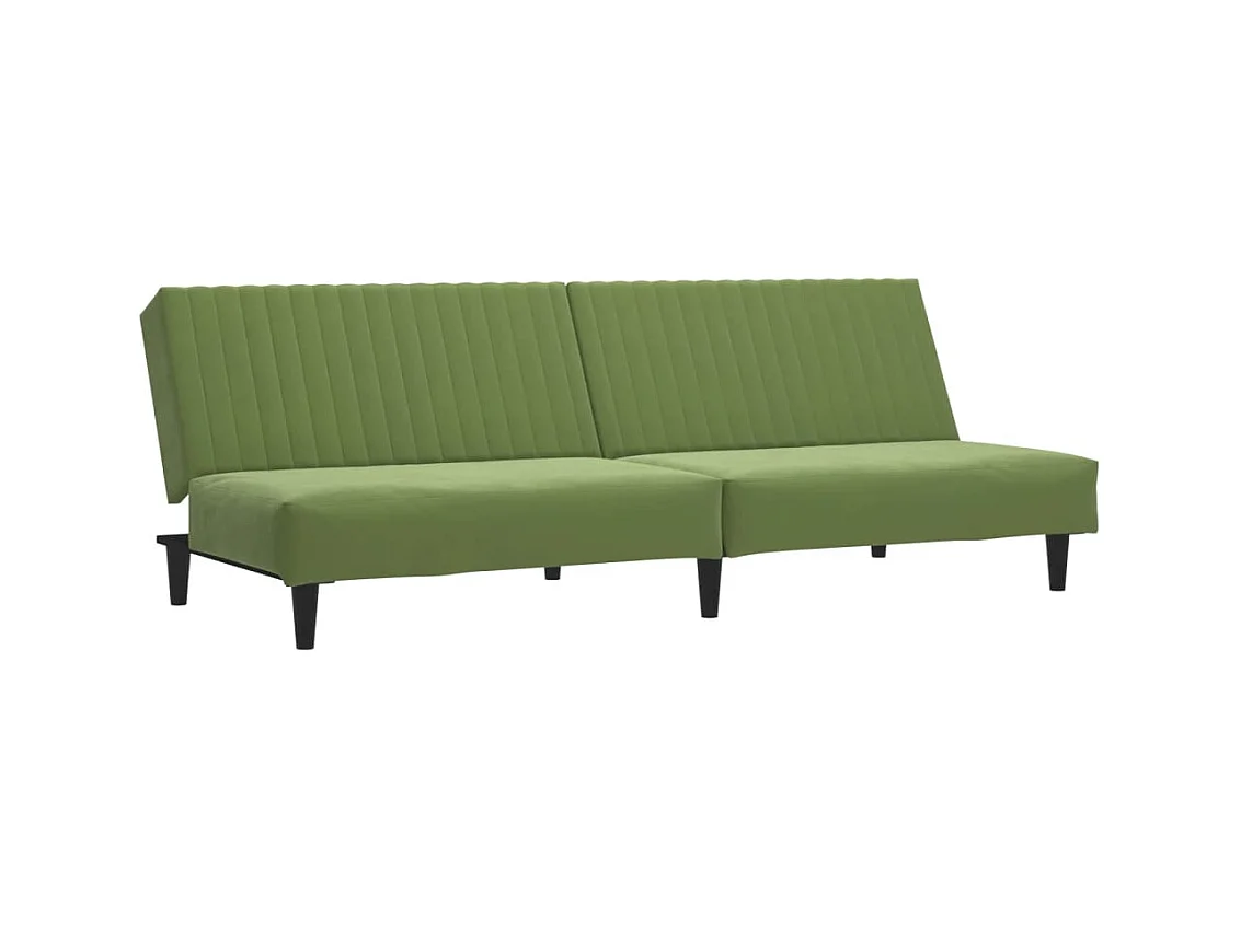 Sofá cama de 2 plazas terciopelo verde claro