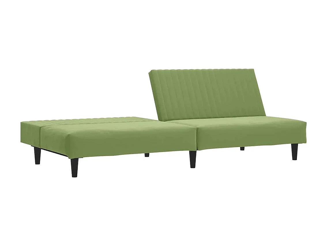 Canapé-lit à 2 places vert clair velours