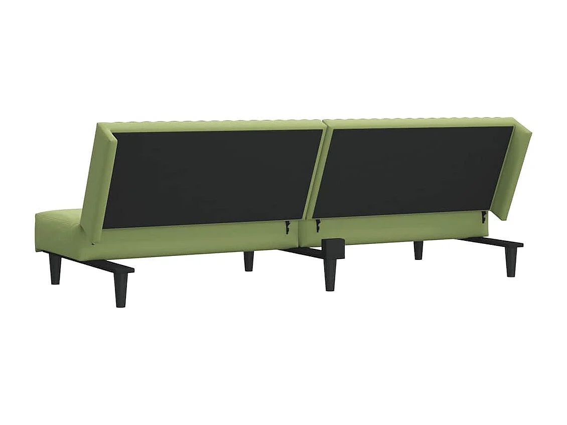 Canapé-lit à 2 places vert clair velours