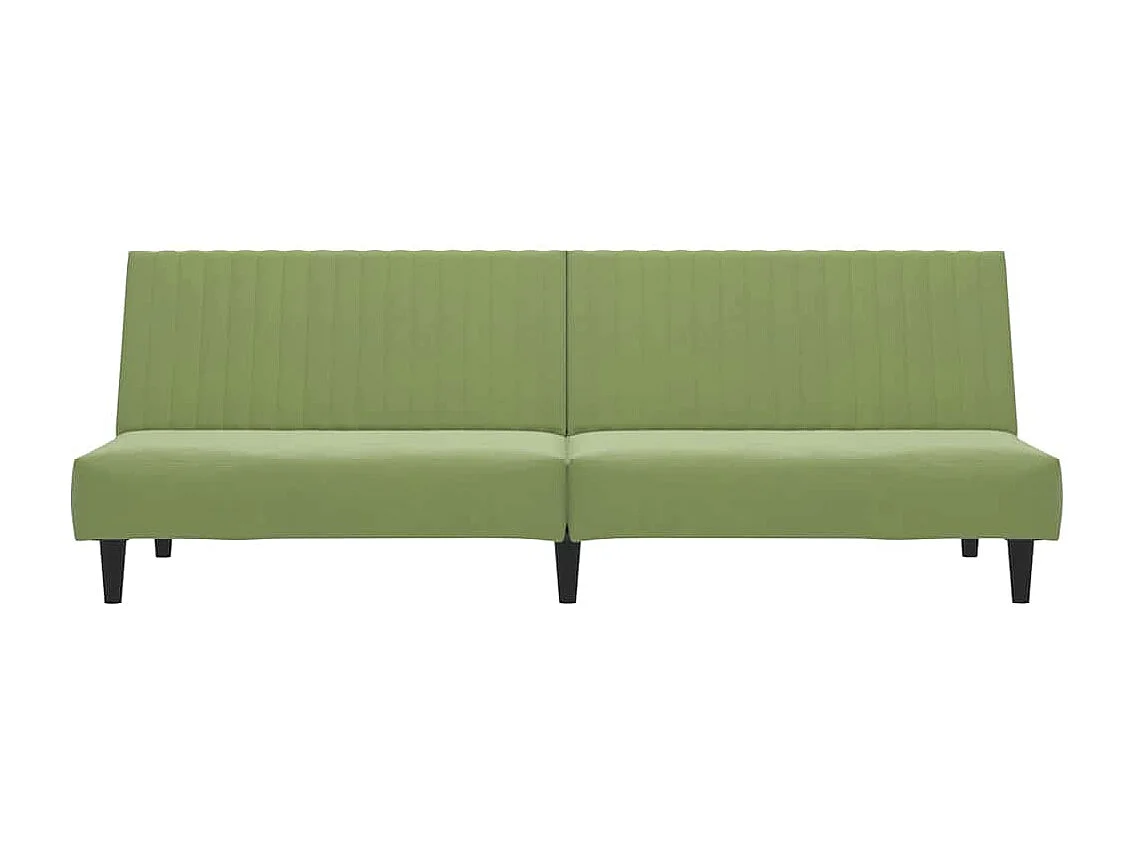 Slaapbank 2-zits fluweel lichtgroen