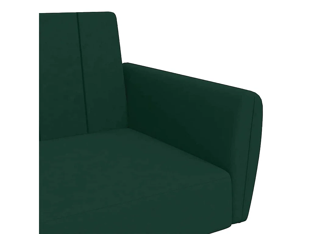 Canapé-lit à 2 places vert foncé velours